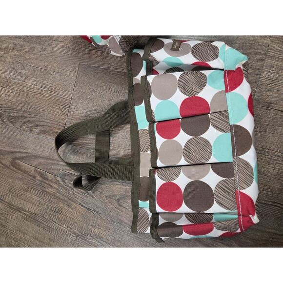 THIRTY-ONE Small Colorful Polka Dot Carrying Bag & Tote Lot of 2 - Picture 2 of 8